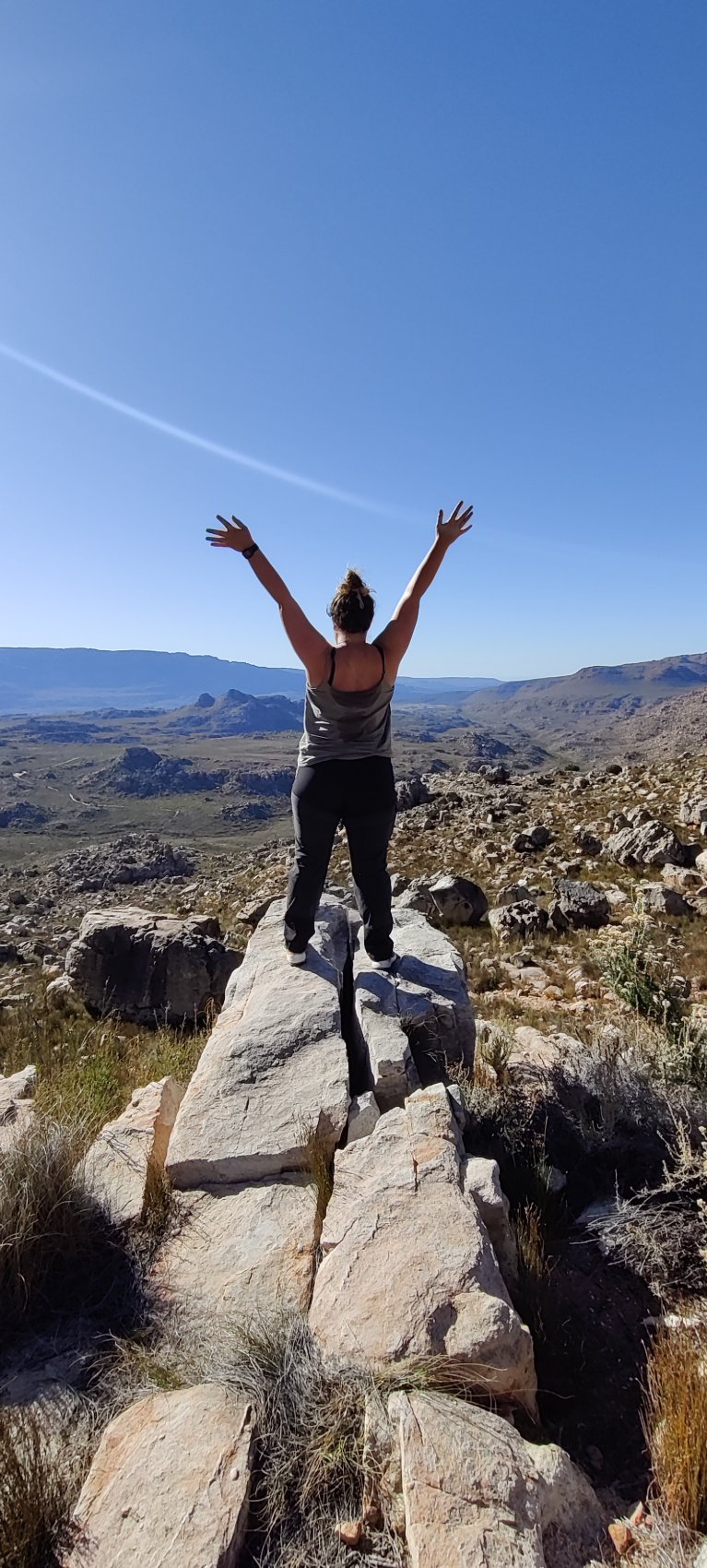 Hiker overlooking the Cederberg, South Africa