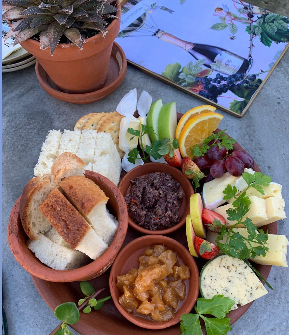 Cheese and charcuterie board at Klein Roosboom, Cape Town wine region