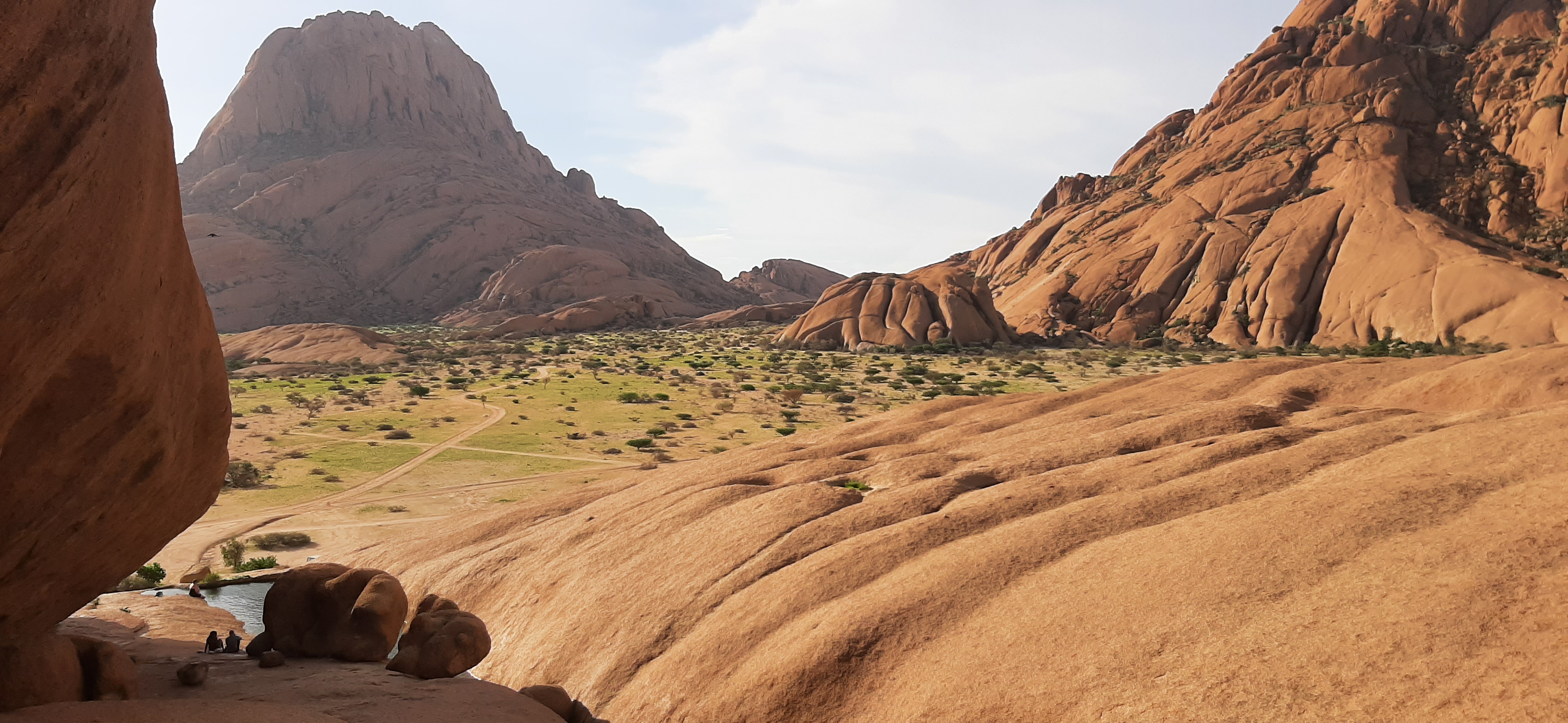 The granite peaks of Spitzkoppe rising over the desert plains, Namibia