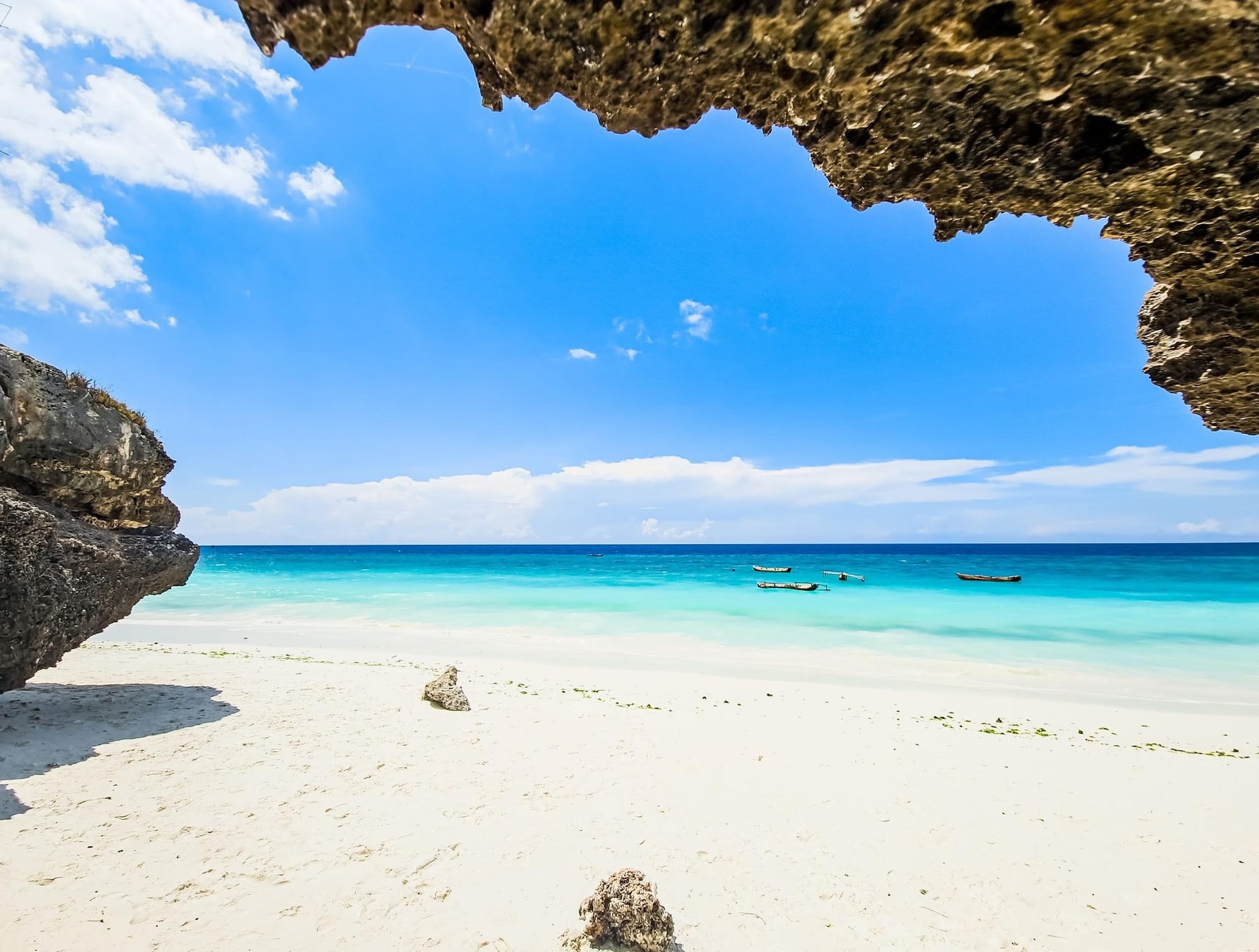 White sand beach at Nungwi Beach, Zanzibar